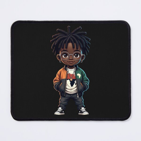 Item preview, Cute African Boy With Glasses Black Pride designed and sold by GrumpySableye.
