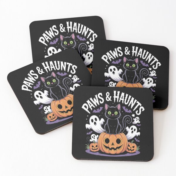Item preview, Paws Haunts Mystical Halloween Whiskers Cat Lover designed and sold by TeamLequid.
