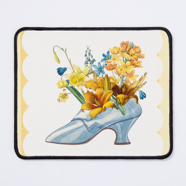 Item preview, Vintage shoe with flowers illustration designed and sold by Vintage-Nursery.