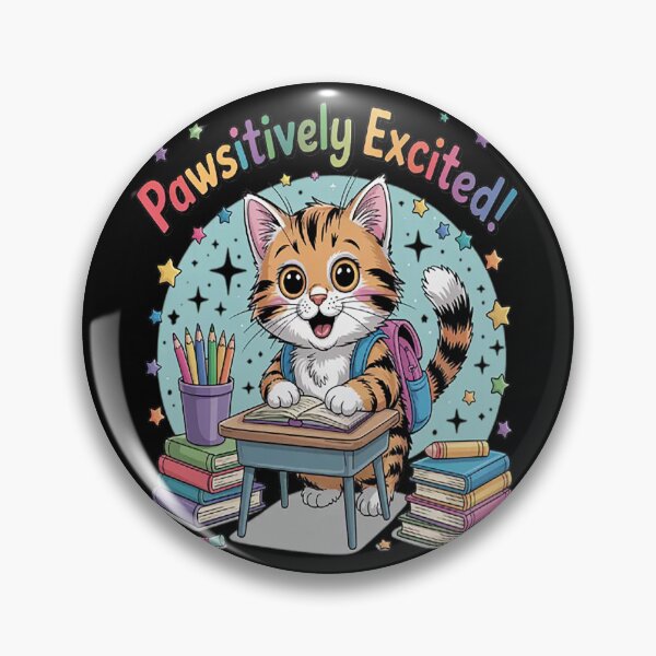 Item preview, Pawsitively Excited Ready For School Adventures Back To School Cat Lover designed and sold by TeamLequid.