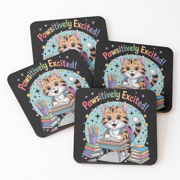 Item preview, Pawsitively Excited Ready For School Adventures Back To School Cat Lover designed and sold by TeamLequid.