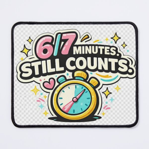 Item preview, 6/7 Minutes Still Counts Funny Gym Shirt – Short Workout Motivation Meme Tee designed and sold by LazyCouchGym.