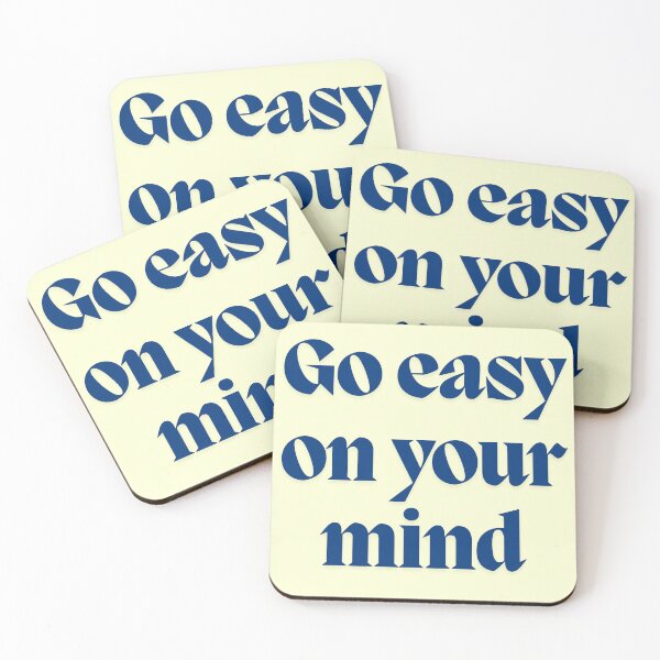 Item preview, Go Easy on Your Mind Quote – Calm Mental Health Minimal Typography designed and sold by designbymahi.