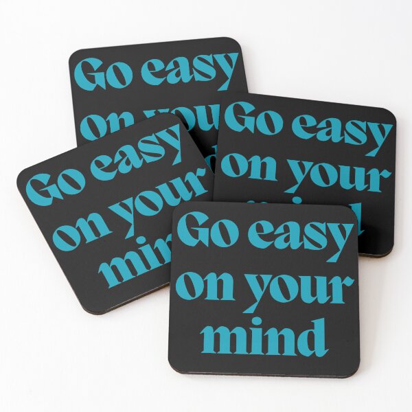 Item preview, Go Easy on Your Mind Quote – Calm Mental Health Minimal Typography designed and sold by designbymahi.