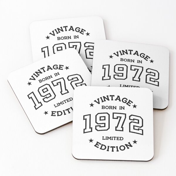 Item preview, Born in 1972 - Retro Style Print Black designed and sold by Viktor Milana.