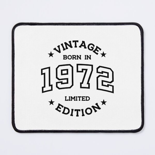 Item preview, Born in 1972 - Retro Style Print Black designed and sold by Viktor Milana.