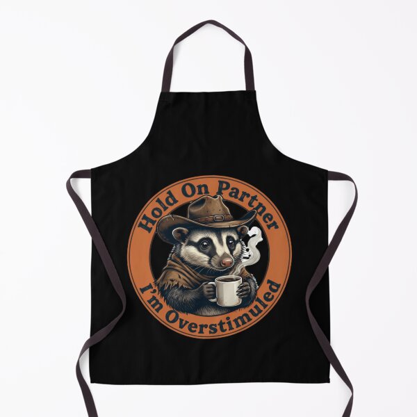 Item preview, Hold on partner im overstimulated cowboy raccoon meme designed and sold by Star3NowForMe.