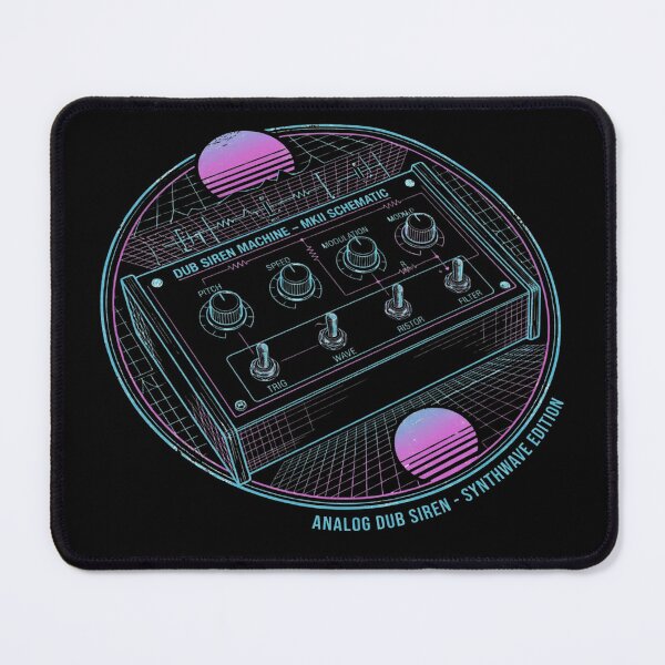 Item preview, Analog Dub Siren Schematic - Synthwave Retro Edition designed and sold by fariamama.