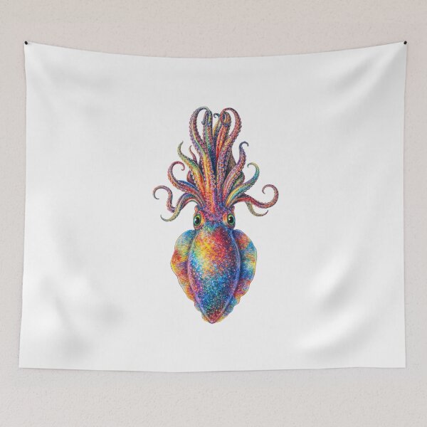 Item preview, Rainbow Cuttlefish – Colorful Ocean Art Illustration designed and sold by PRfoxy.