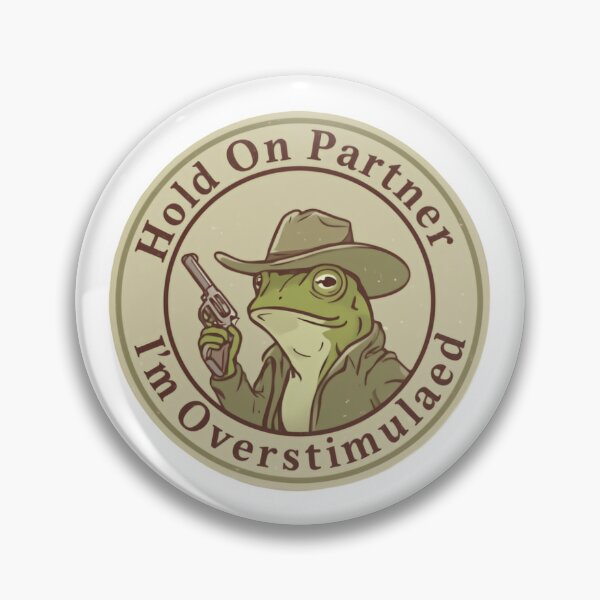 Item preview, Hold on partner im overstimulated vintage cowboy frog designed and sold by Star3NowForMe.