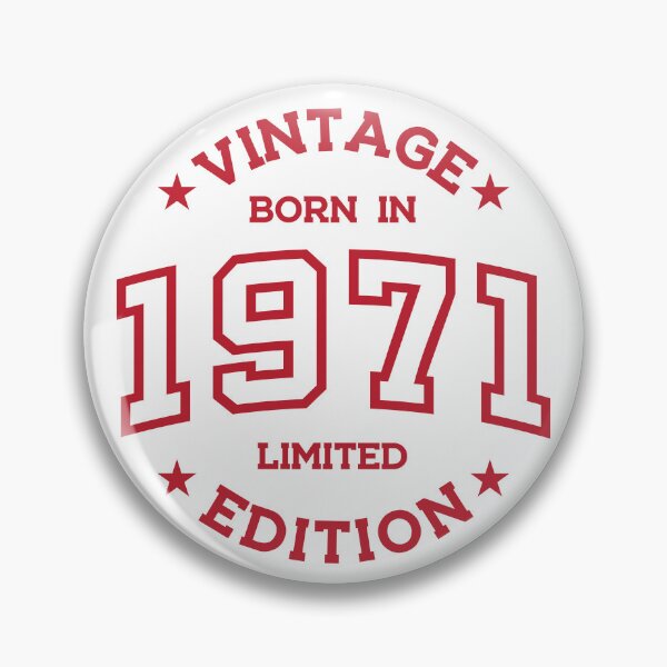 Item preview, Born in 1971 - Retro Style Print Red designed and sold by Viktor Milana.