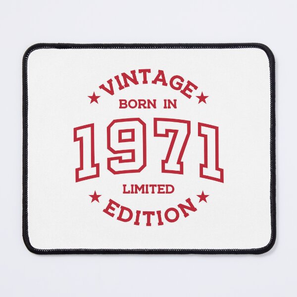 Item preview, Born in 1971 - Retro Style Print Red designed and sold by Viktor Milana.