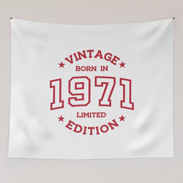 Item preview, Born in 1971 - Retro Style Print Red designed and sold by Viktor Milana.