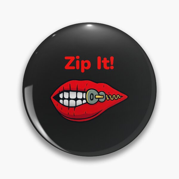 Item preview, Zip It Retro Sarcastic Quote - Edgy Y2K Bubble Typography Aesthetic designed and sold by Wonder Pixel Studio.