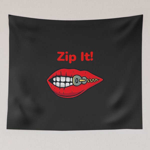 Item preview, Zip It Retro Sarcastic Quote - Edgy Y2K Bubble Typography Aesthetic designed and sold by Wonder Pixel Studio.