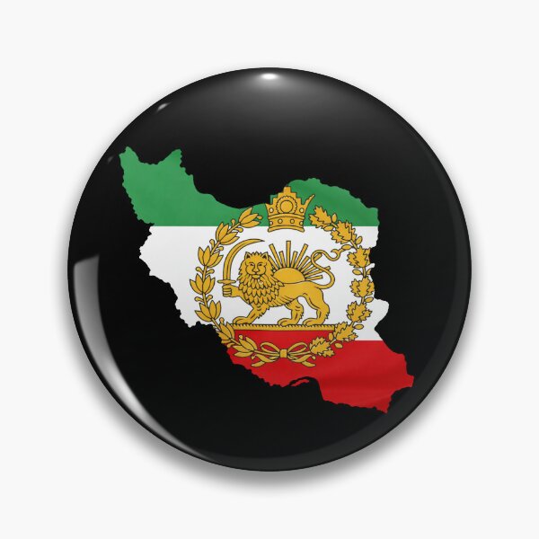 Item preview, Iran Flag Map with Lion and Sun Emblem, Vintage Persian Heritage designed and sold by Flag Outfit.