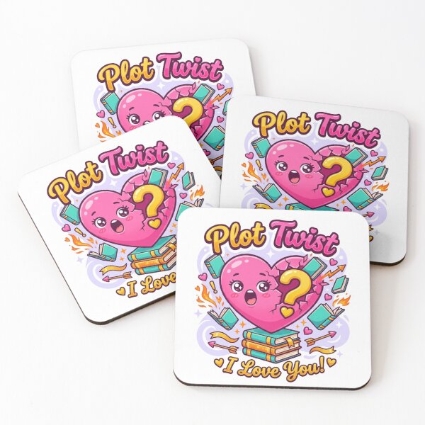 Item preview, Plot Twist Love - Kawaii Bookish Valentine Sticker designed and sold by OrikuStudio.