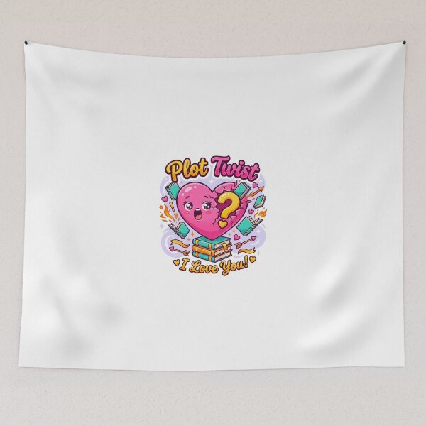 Item preview, Plot Twist Love - Kawaii Bookish Valentine Sticker designed and sold by OrikuStudio.