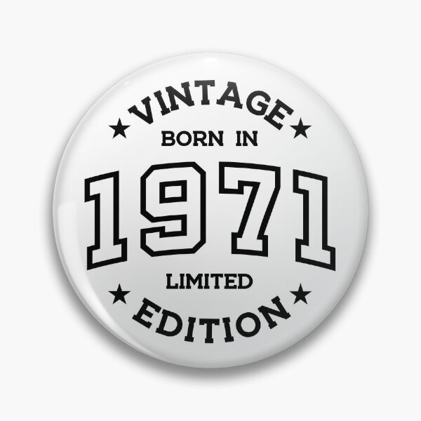 Item preview, Born in 1971 - Retro Style Print Black designed and sold by Viktor Milana.