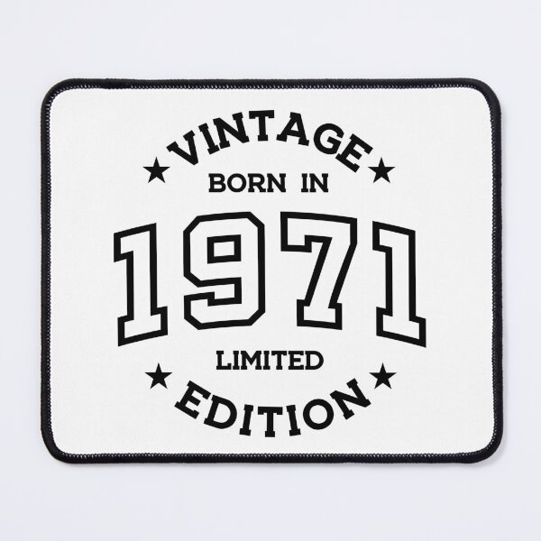 Item preview, Born in 1971 - Retro Style Print Black designed and sold by Viktor Milana.