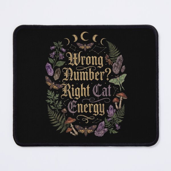 Item preview, Wrong Number Right Cat Energy Botanical Cottagecore designed and sold by anass002.