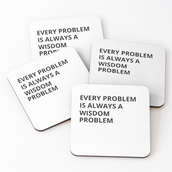 Item preview, Every Problem Is Always a Wisdom Problem – Minimal Quote Typography T-Shirt designed and sold by Danny-Arts1.