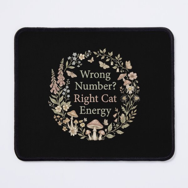 Item preview, Wrong Number Right Cat Energy Botanical Delicate designed and sold by anass002.
