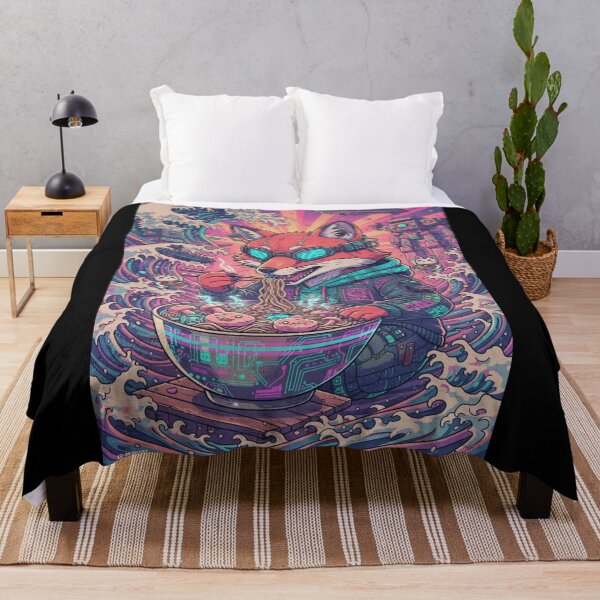 Item preview, Cyber Fox Ramen Wave Surge designed and sold by FoxVibes.