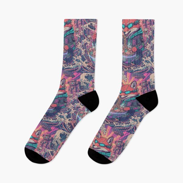 Item preview, Cyber Fox Ramen Wave Surge designed and sold by FoxVibes.