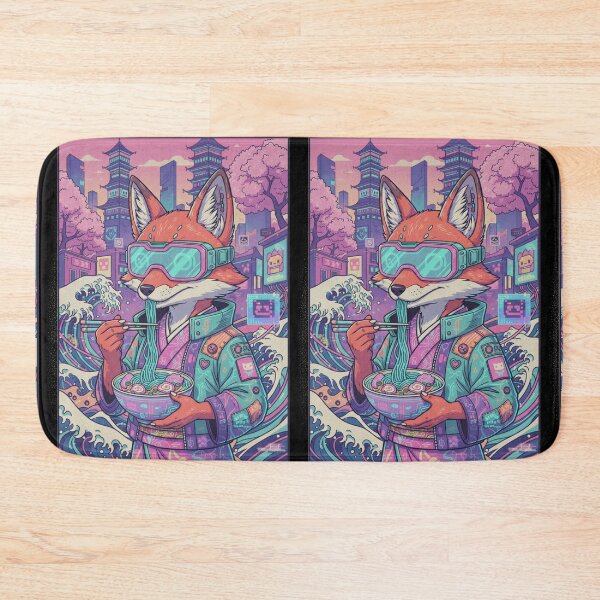 Item preview, Cyberpunk Kitsune's Neon Ramen designed and sold by FoxVibes.