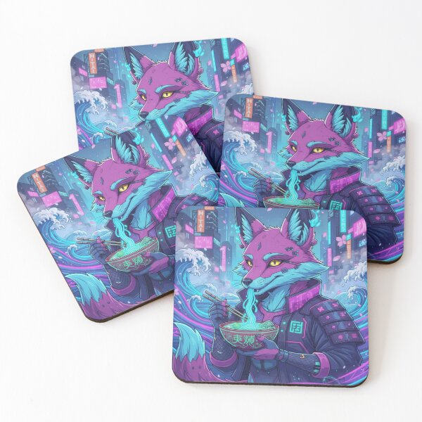 Item preview, Cyber-Kitsune Midnight Noodle Run designed and sold by FoxVibes.