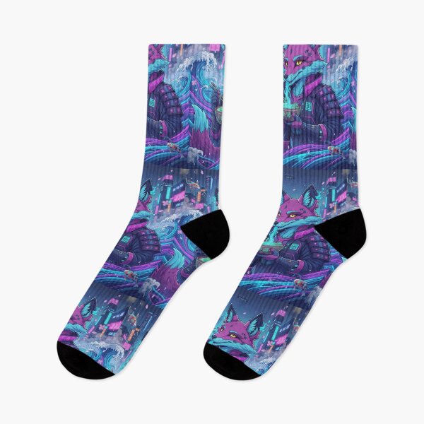 Item preview, Cyber-Kitsune Midnight Noodle Run designed and sold by FoxVibes.
