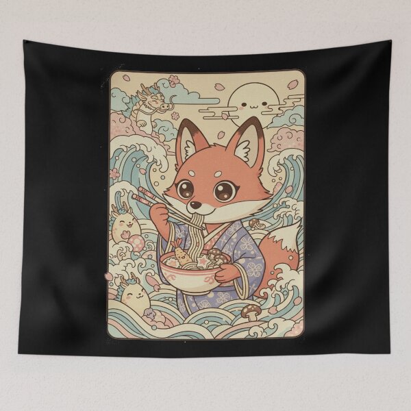 Item preview, The Kitsune's Ramen Dream designed and sold by FoxVibes.
