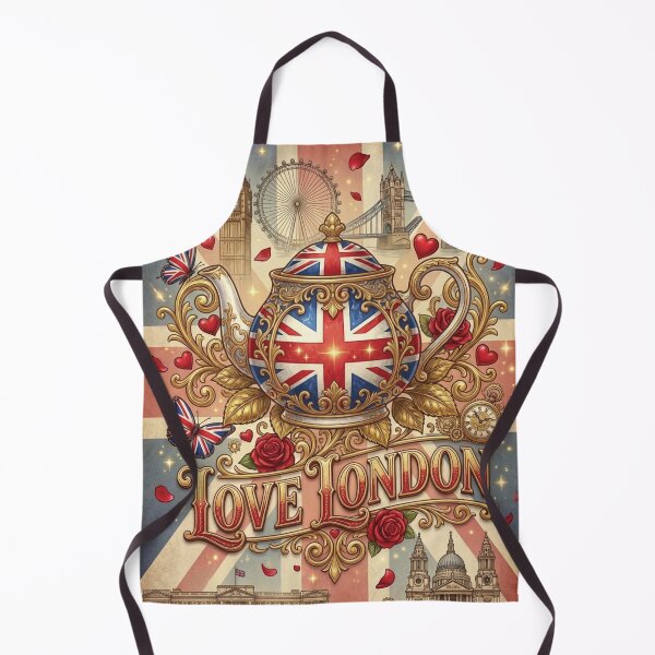 Item preview, Ornate Union Jack Teapot Love London Vintage Art designed and sold by DGtaLrtcom.