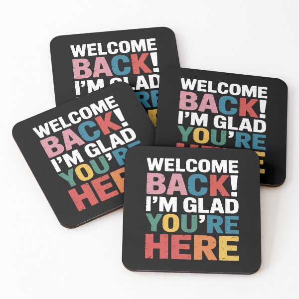 Item preview, Welcome Back Im Glad Youre Here Retro Classroom Quote Art designed and sold by flagylART.