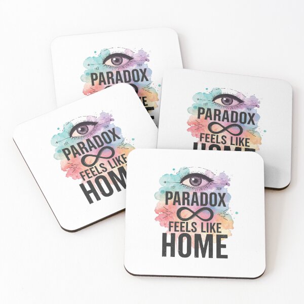 Item preview, Paradox Feels Like Home Minimalist Philosophy Quote designed and sold by CleanDecor.