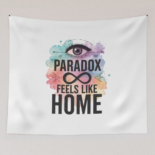 Item preview, Paradox Feels Like Home Minimalist Philosophy Quote designed and sold by CleanDecor.