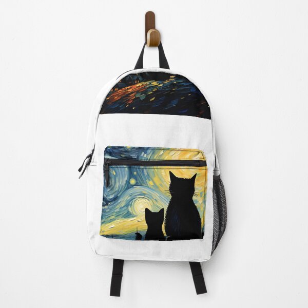 Item preview, cute cats under the starry night designed and sold by PurrfectHome.
