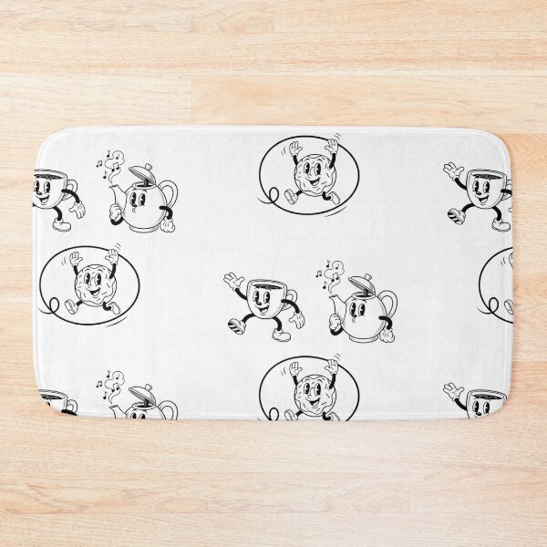 Item preview, ​Retro Retro-Style Mascot Set: Coffee Cup, Teapot, and Donut designed and sold by NonditStudio.