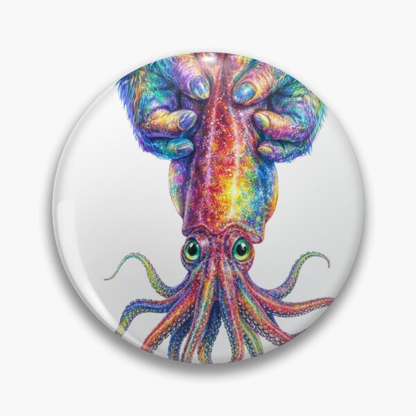Item preview, Psychedelic Yeti Hands Holding Rainbow Cuttlefish designed and sold by PRfoxy.