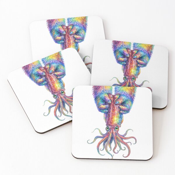 Item preview, Psychedelic Yeti Hands Holding Rainbow Cuttlefish designed and sold by PRfoxy.