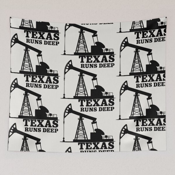 Item preview, Texas Runs Deep Industrial Oil Rig Lone Star State Pride Art designed and sold by SplashTastic.