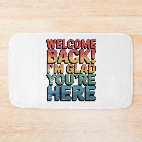 Item preview, Welcome Back Im Glad Youre Here Retro Classroom Positivity Art designed and sold by flagylART.