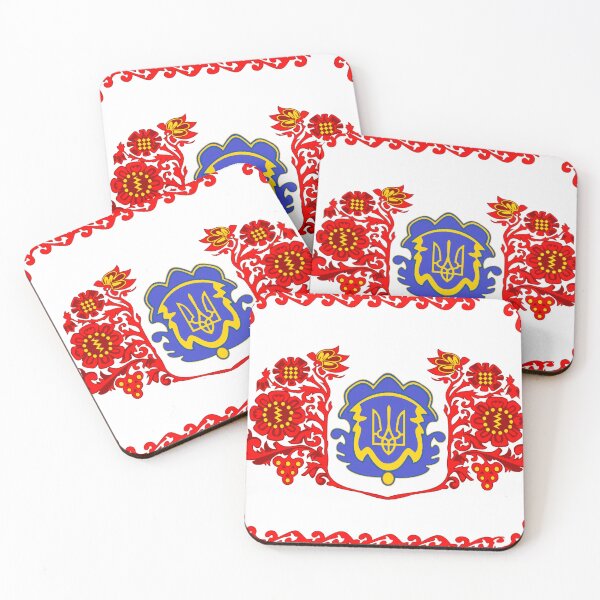 Item preview, Ukraine National Emblem | Blue and Red Ukrainian Provincial Symbol from Cherkasy designed and sold by Based History.