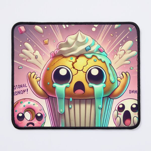 Item preview, Crying Cupcake Meltdown – Cute 3D Pastel Dessert Humor designed and sold by ComedyInkFactor.