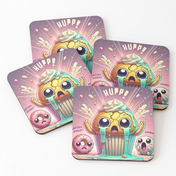 Item preview, Crying Cupcake Meltdown – Cute 3D Pastel Dessert Humor designed and sold by ComedyInkFactor.
