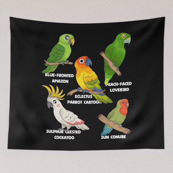 Item preview, Parrot Species Budgerigar Cockatoo Pet Parrot designed and sold by DSWShirts.