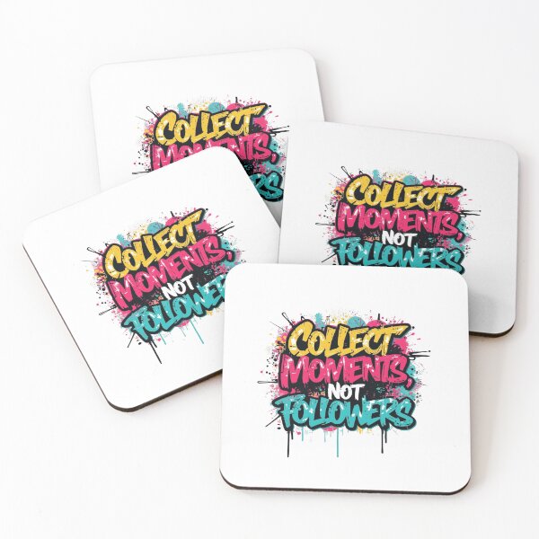Item preview, Collect Moments Not Followers Mindful Lifestyle Quote designed and sold by CleanDecor.