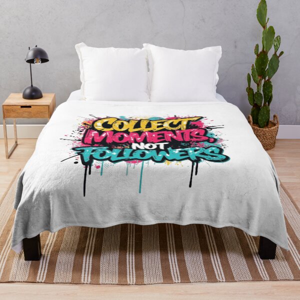 Item preview, Collect Moments Not Followers Mindful Lifestyle Quote designed and sold by CleanDecor.