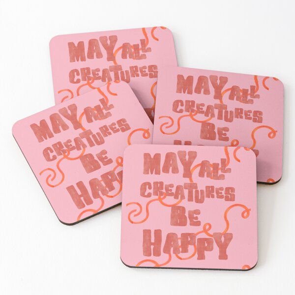 Item preview, May All Beings Be Happy - 70s Typographic Duotone Art - Metta Meditation designed and sold by soupbreakfast.
